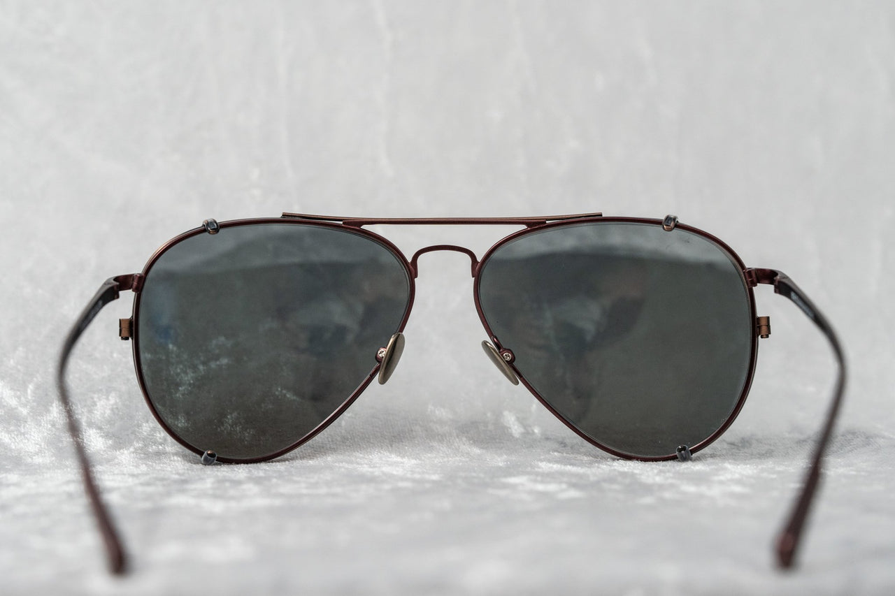 Kris Van Assche Sunglasses Unisex Red and Bronze with Green Clip-On Lenses Category 3 - KVA81C5SUN - Watches & Crystals