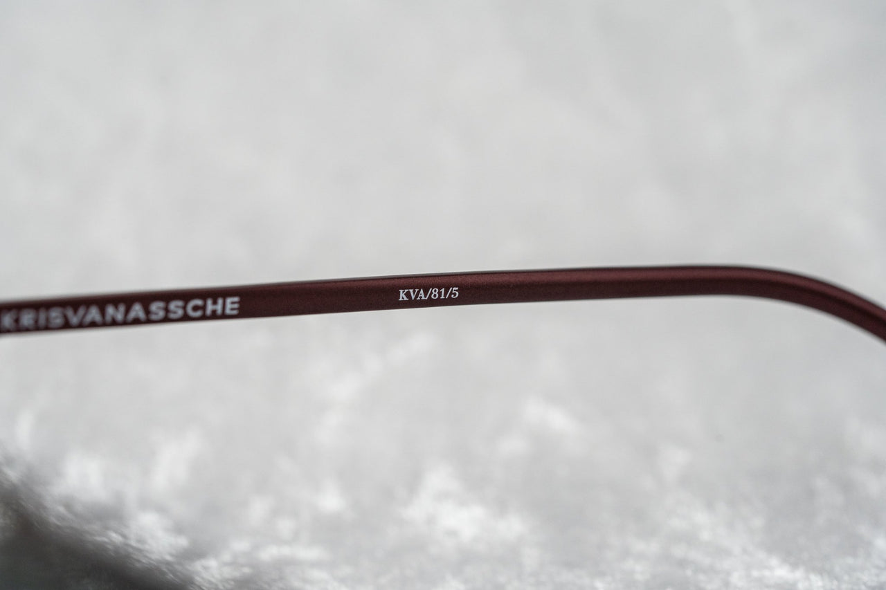 Kris Van Assche Sunglasses Unisex Red and Bronze with Green Clip-On Lenses Category 3 - KVA81C5SUN - Watches & Crystals