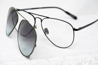 Thumbnail for Kris Van Assche Sunglasses Unisex Titanium Black Green Clip On and Grey Graduated Lenses - KVA81C4SUN - Watches & Crystals