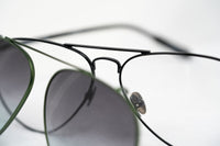 Thumbnail for Kris Van Assche Sunglasses Unisex Titanium Black Green Clip On and Grey Graduated Lenses - KVA81C4SUN - Watches & Crystals