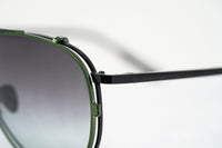 Thumbnail for Kris Van Assche Sunglasses Unisex Titanium Black Green Clip On and Grey Graduated Lenses - KVA81C4SUN - Watches & Crystals