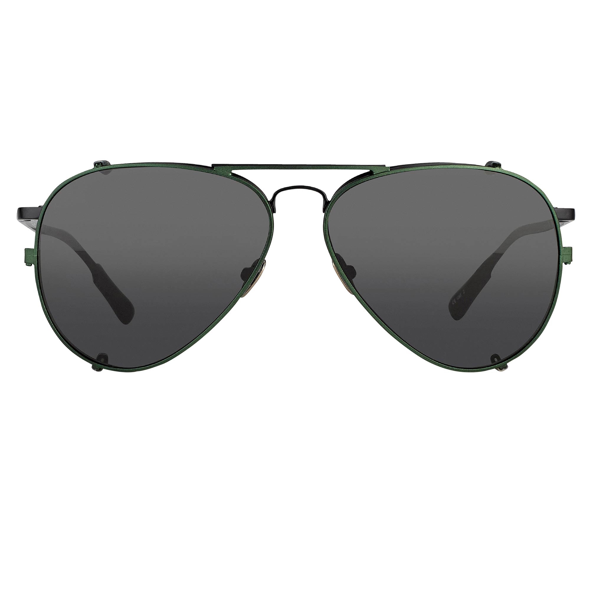 Kris Van Assche Sunglasses Unisex Titanium Black Green Clip On and Grey Graduated Lenses - KVA81C4SUN - Watches & Crystals