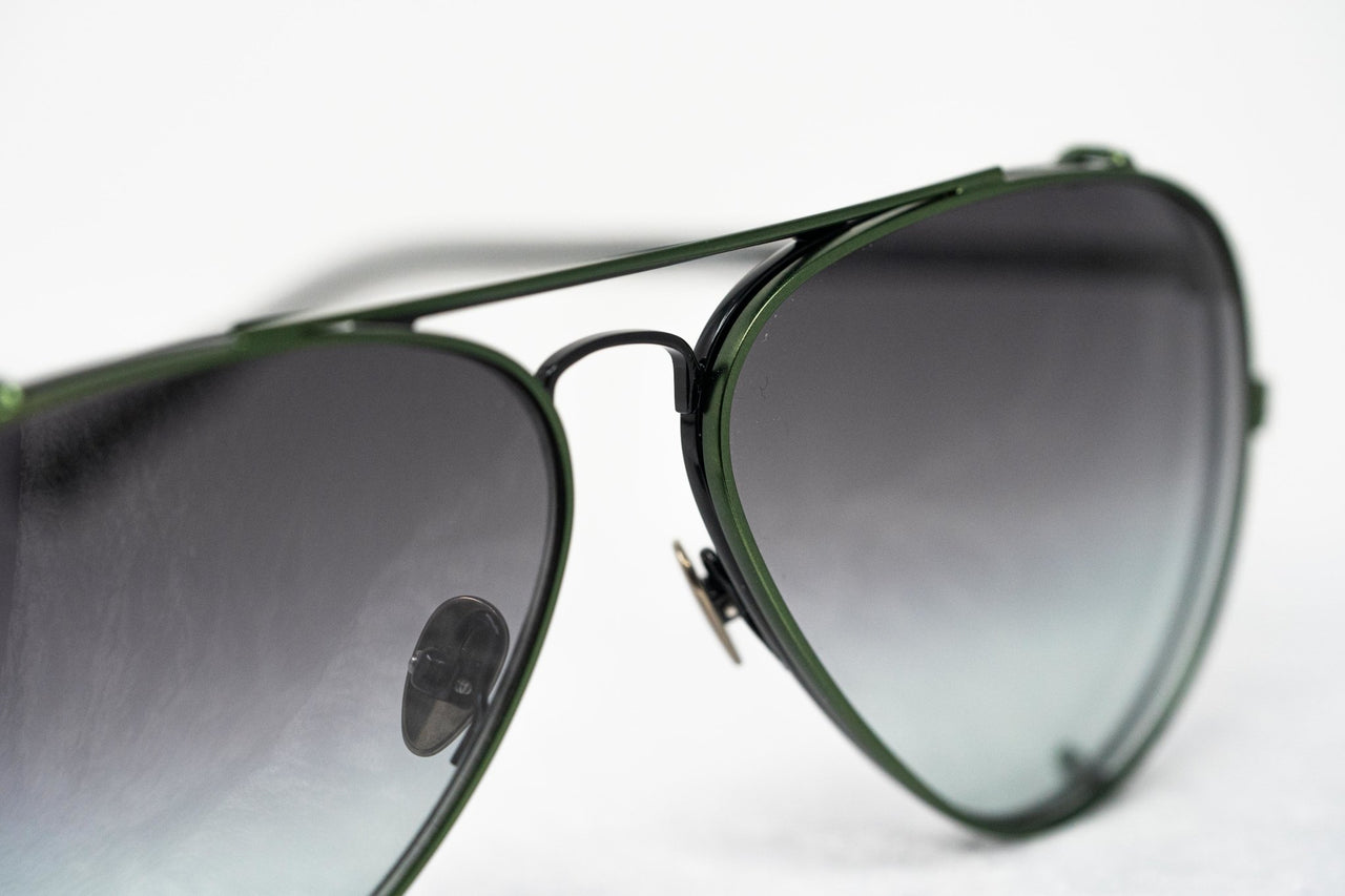 Kris Van Assche Sunglasses Unisex Titanium Black Green Clip On and Grey Graduated Lenses - KVA81C4SUN - Watches & Crystals