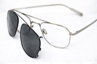 Thumbnail for Kris Van Assche Sunglasses Unisex Titanium Brushed Silver Black Clip-On with Grey Lenses Category 3- KVA92C5SUN - Watches & Crystals
