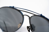 Thumbnail for Kris Van Assche Sunglasses Unisex Titanium Matte Grey Blue Clip-On with Blue Mirror Lenses Category 3 - KVA89C4SUN - Watches & Crystals