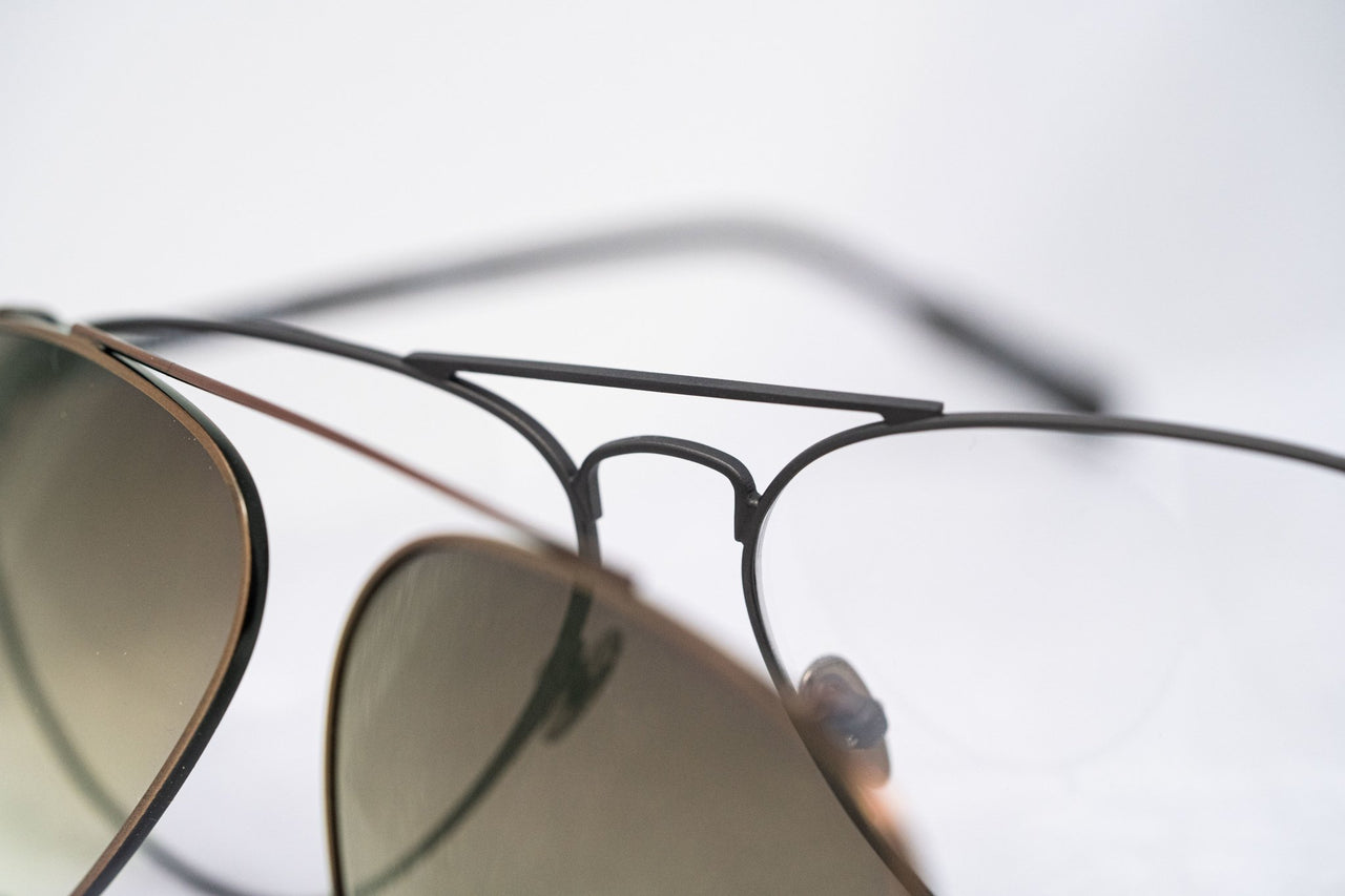 Kris Van Assche Sunglasses Unisex Titanium Matte Grey Bronze Clip-On and Graduated Brown Lenses - KVA81C3SUN - Watches & Crystals