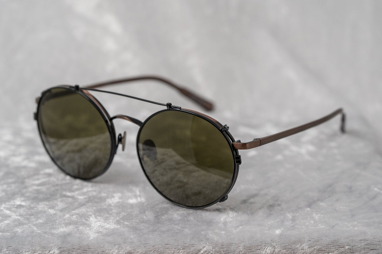 Kris Van Assche Sunglasses Unisex Titanium Oval Bronze Black Clip-On and Grey Lenses - KVA70C1SUN - Watches & Crystals