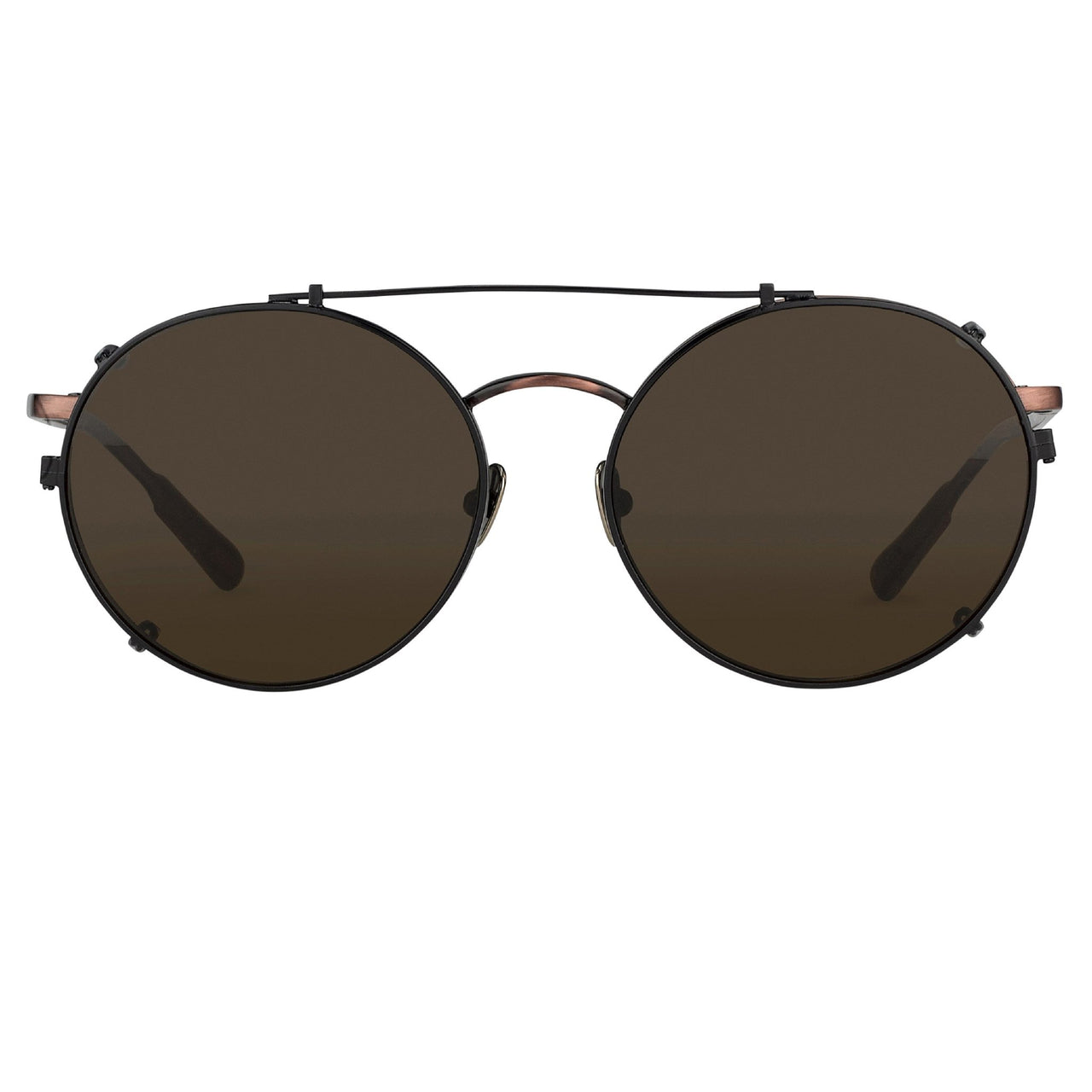 Kris Van Assche Sunglasses Unisex Titanium Oval Bronze Black Clip-On and Grey Lenses - KVA70C1SUN - Watches & Crystals
