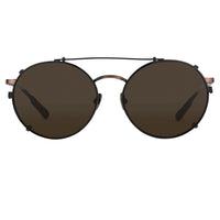 Thumbnail for Kris Van Assche Sunglasses Unisex Titanium Oval Bronze Black Clip-On and Grey Lenses - KVA70C1SUN - Watches & Crystals