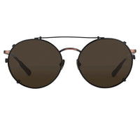 Thumbnail for Kris Van Assche Sunglasses Unisex Titanium Oval Bronze Black Clip-On and Grey Lenses - KVA70C1SUN - Watches & Crystals
