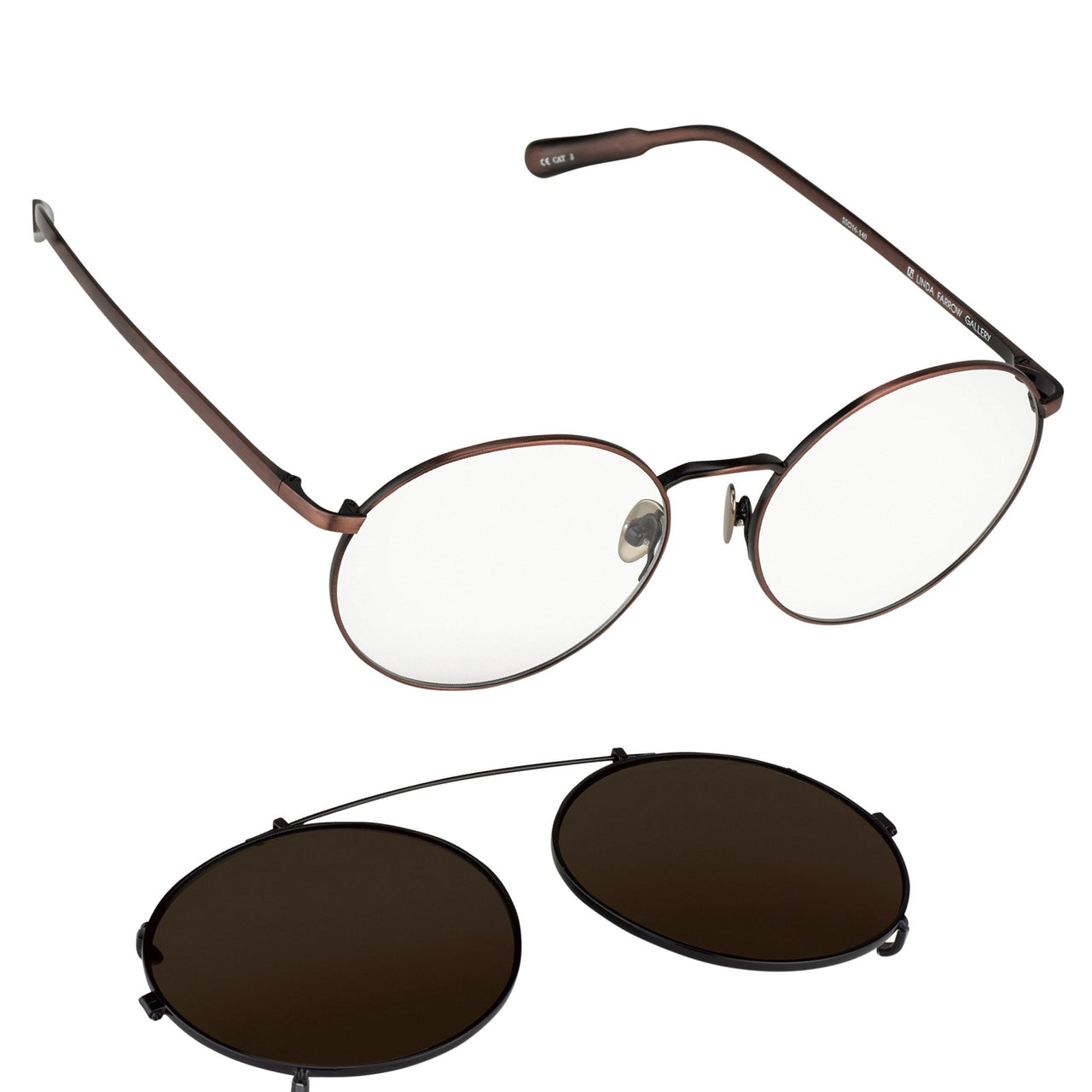 Kris Van Assche Sunglasses Unisex Titanium Oval Bronze Black Clip-On and Grey Lenses - KVA70C1SUN - Watches & Crystals