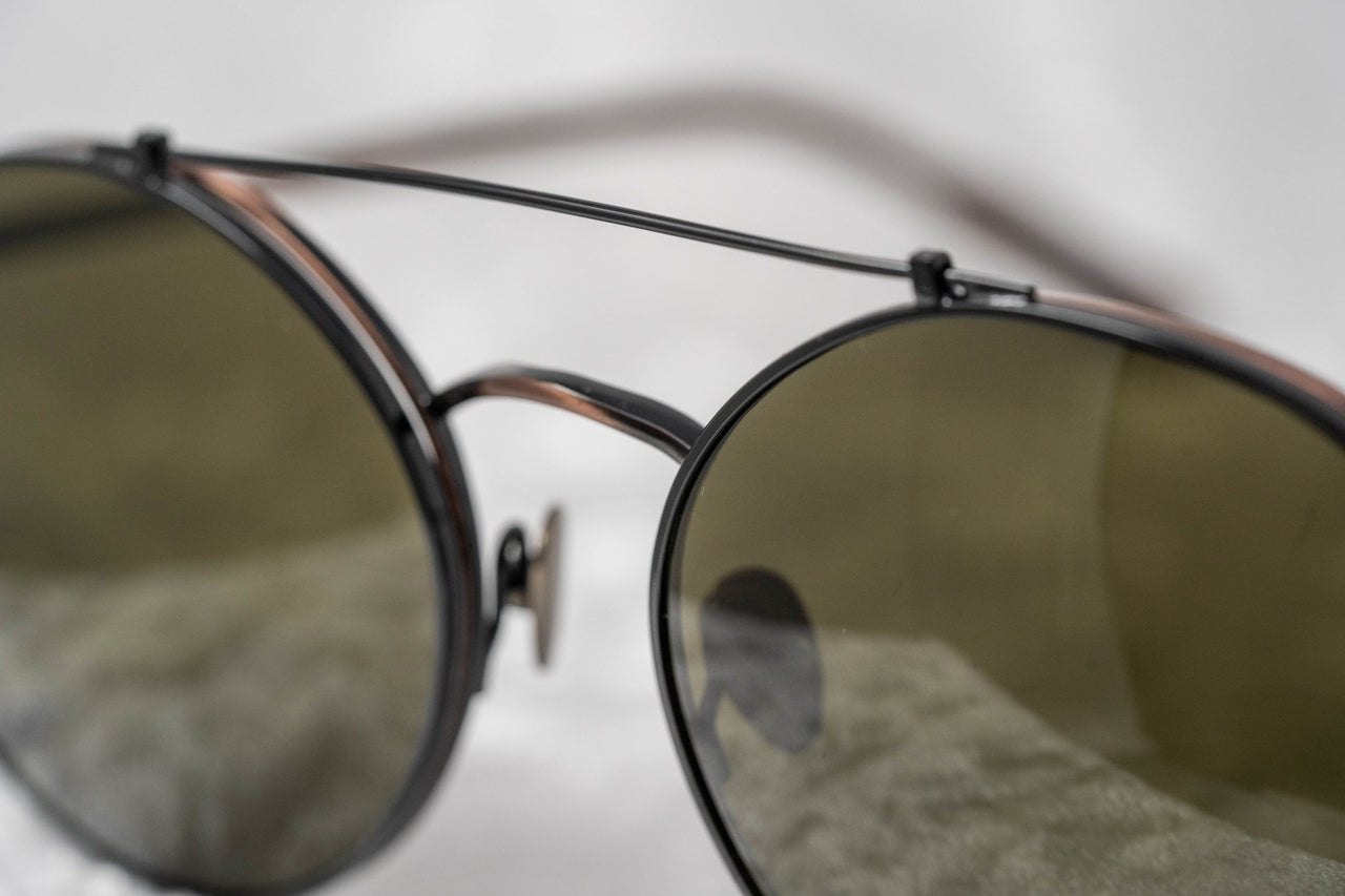 Kris Van Assche Sunglasses Unisex Titanium Oval Bronze Black Clip-On and Grey Lenses - KVA70C1SUN - Watches & Crystals