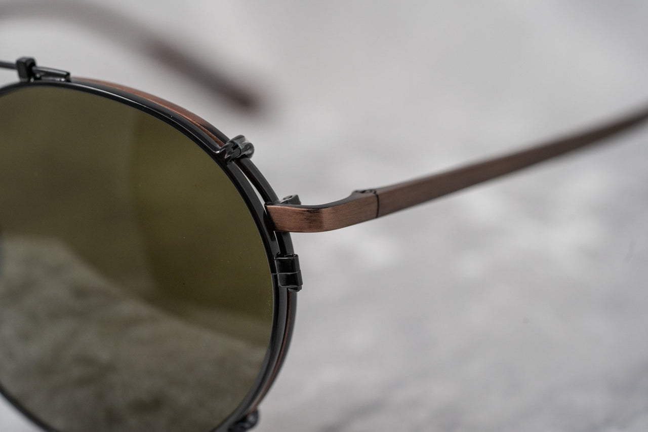 Kris Van Assche Sunglasses Unisex Titanium Oval Bronze Black Clip-On and Grey Lenses - KVA70C1SUN - Watches & Crystals