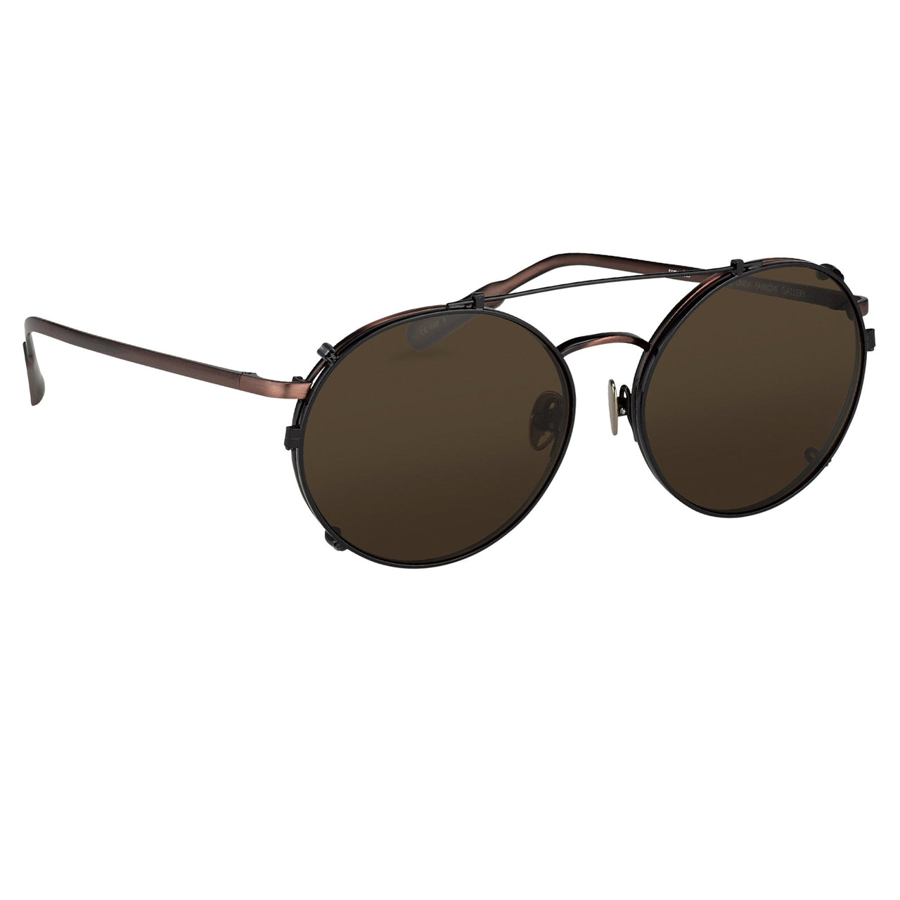 Kris Van Assche Sunglasses Unisex Titanium Oval Bronze Black Clip-On and Grey Lenses - KVA70C1SUN - Watches & Crystals