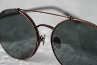 Thumbnail for Kris Van Assche Sunglasses Unisex Titanium Oval Matte Burgundy Bronze Clip-On and Green Lenses Category 3- KVA70C5SUN - Watches & Crystals