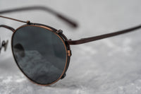 Thumbnail for Kris Van Assche Sunglasses Unisex Titanium Oval Matte Burgundy Bronze Clip On and Grey Lenses Category 3 - KVA71C5SUN - Watches & Crystals