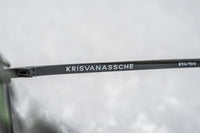 Thumbnail for Kris Van Assche Sunglasses Unisex Titanium Oval Shiny Black Green Clip-On and Green Lenses - KVA70C4SUN - Watches & Crystals