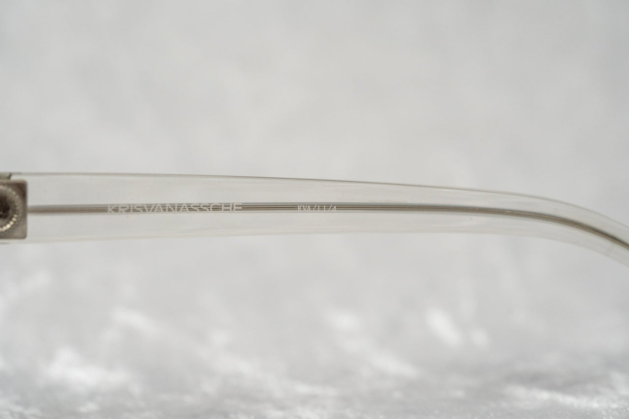 Kris Van Assche Sunglasses Unisex with Double Bridge Oval Translucent Yellow and Grey Graduated Lenses - KVA11C4SUN - Watches & Crystals