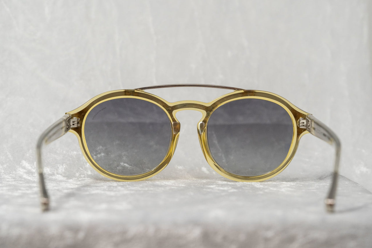 Kris Van Assche Sunglasses Unisex with Double Bridge Oval Translucent Yellow and Grey Graduated Lenses - KVA11C4SUN - Watches & Crystals