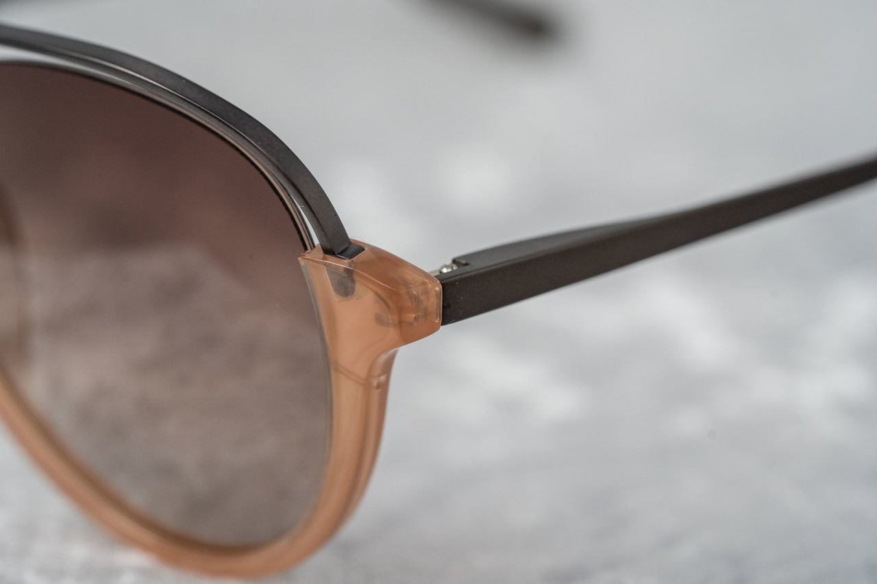 Kris Van Assche Sunglasses Unisex with Titanium Orange Black and Brown Graduated Lenses Category 3 - KVA84C3SUN - Watches & Crystals