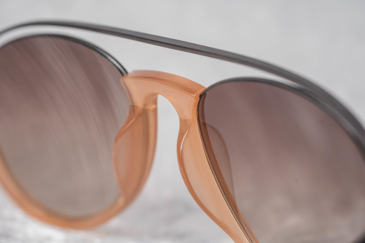 Kris Van Assche Sunglasses Unisex with Titanium Orange Black and Brown Graduated Lenses Category 3 - KVA84C3SUN - Watches & Crystals
