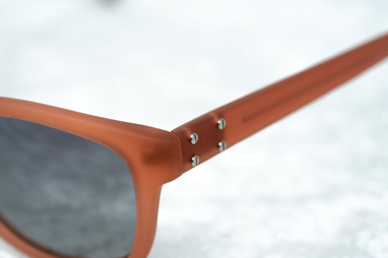 Kris Van Assche Sunglasses with D-frame Rubberised Orange and Grey Lenses - KVA47C4SUN - Watches & Crystals