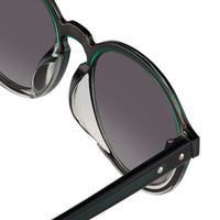 Thumbnail for Kris Van Assche Sunglasses with Oval Green Clear Gunmetal and Grey Graduated Lenses - KVA79C3SUN - Watches & Crystals