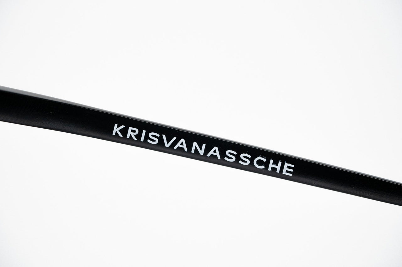 Kris Van Assche Sunglasses with Titanium D-Frame Navy Shiny Black and Blue Mirror Lenses Category 3 - KVA85C4SUN - Watches & Crystals