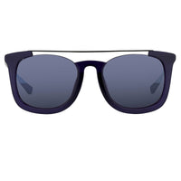 Thumbnail for Kris Van Assche Sunglasses with Titanium D-Frame Navy Shiny Black and Blue Mirror Lenses Category 3 - KVA85C4SUN - Watches & Crystals