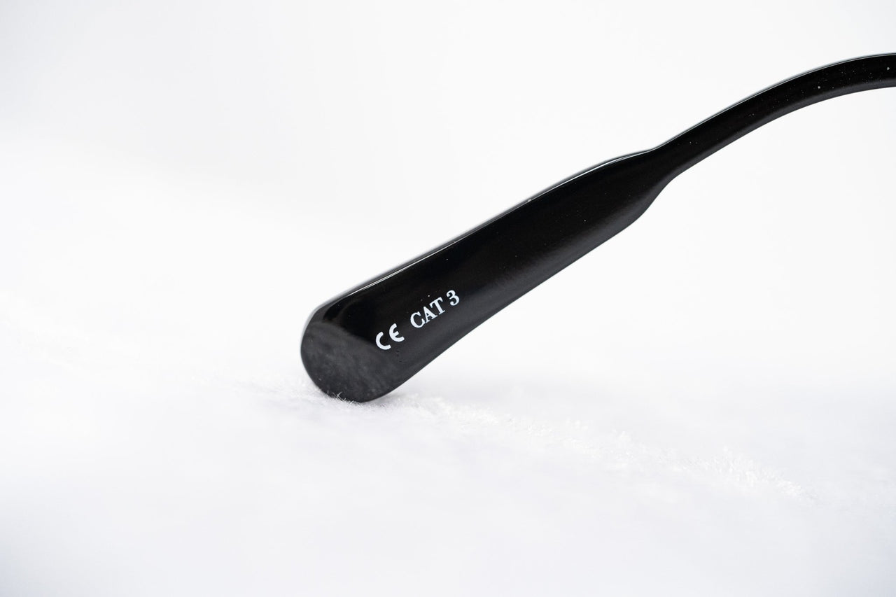 Kris Van Assche Sunglasses with Titanium D-Frame Navy Shiny Black and Blue Mirror Lenses Category 3 - KVA85C4SUN - Watches & Crystals