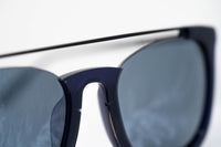 Thumbnail for Kris Van Assche Sunglasses with Titanium D-Frame Navy Shiny Black and Blue Mirror Lenses Category 3 - KVA85C4SUN - Watches & Crystals