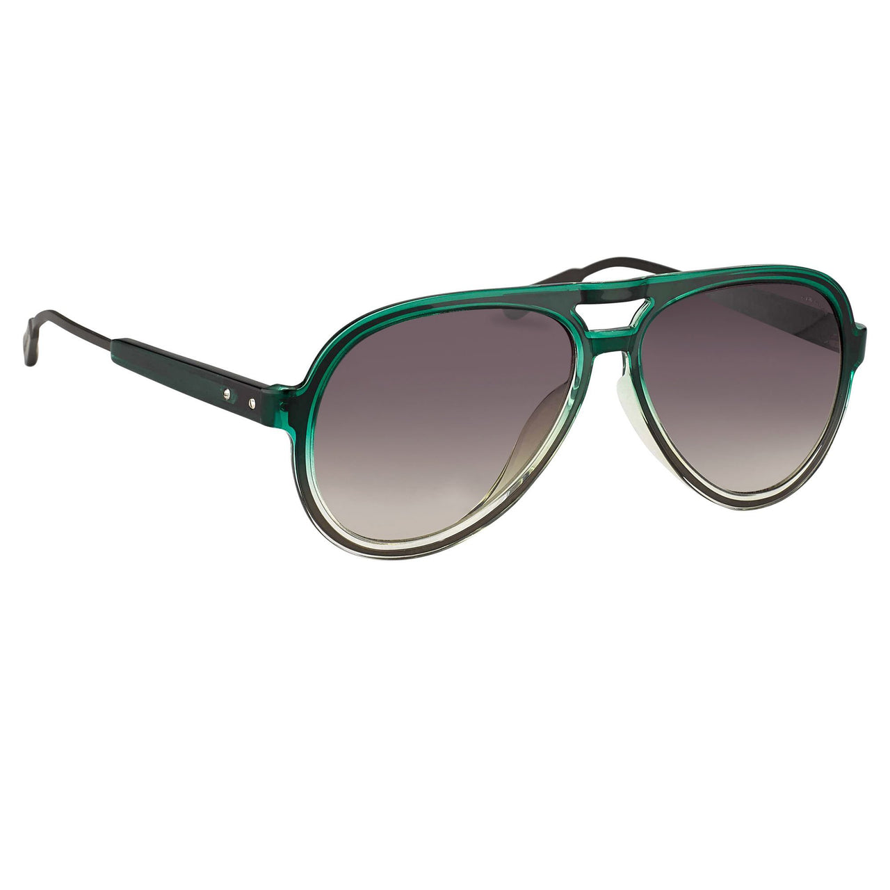 Kris Van Assche Unisex Sunglasses Clear Green and Brown Grey Graduated Lenses Category 2 - KVA78C3SUN - Watches & Crystals