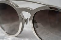 Thumbnail for Kris Van Assche Unisex Sunglasses Oval Shiny Silver and Grey Graduated Lenses - KVA4C4SUN - Watches & Crystals