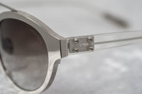 Thumbnail for Kris Van Assche Unisex Sunglasses Oval Shiny Silver and Grey Graduated Lenses - KVA4C4SUN - Watches & Crystals