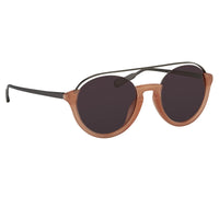 Thumbnail for Kris Van Assche Unisex Sunglasses with Titanium Double Bridge Oval Orange and Brown Graduated Lenses Category 3 - KVA83C3SUN - Watches & Crystals