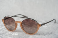 Thumbnail for Kris Van Assche Unisex Sunglasses with Titanium Double Bridge Oval Orange and Brown Graduated Lenses Category 3 - KVA83C3SUN - Watches & Crystals