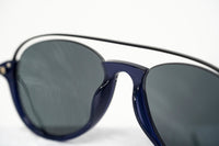 Thumbnail for Kris Van Assche Unisex Sunglasses with Titanium Navy Shiny Black and Blue Mirror Lenses Category 3 - KVA84C4SUN - Watches & Crystals