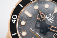 Thumbnail for M2Z Men's Watch Diver 200 Black IP Rose Gold 200-008 - Watches & Crystals