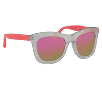 Thumbnail for Markus Lupfer Sunglasses D-Frame Blue Glitter Neon Pink Lenses Category 3 Dark Tint ML5C6SUN - Watches & Crystals