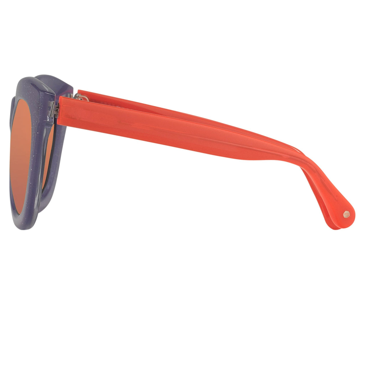 Markus Lupfer Sunglasses D-Frame Lilac Glitter Neon Orange Lenses Category 3 Dark Tint ML5C5SUN - Watches & Crystals