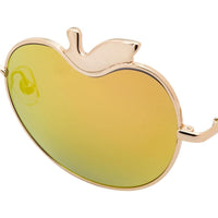 Thumbnail for Markus Lupfer Sunglasses Special Apples Gold Mirror Lenses Category 3 Dark Tint ML12C7SUN - Watches & Crystals