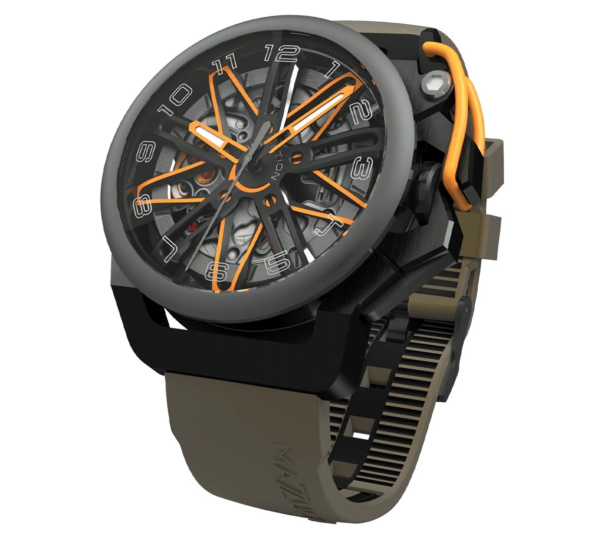 Mazzucato RIM GT Men's Chronograph Watch Orange GT4-OR - Watches & Crystals