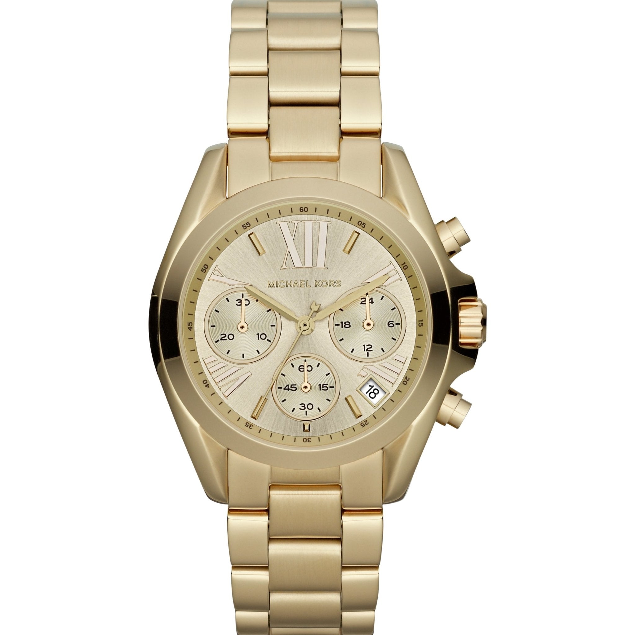 Michael Kors 35mm Gold Bradshaw Chronograph Watch MK5798 - Watches & Crystals