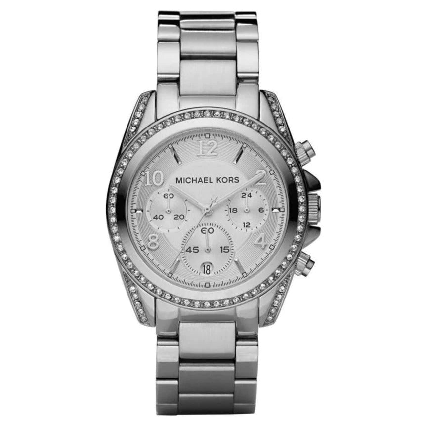Michael Kors 40mm Silver Blair Chronograph Watch MK5165 - Watches & Crystals