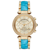 Thumbnail for Michael Kors Ladies Watch Chronograph Parker Blue MK6364 - Watches & Crystals