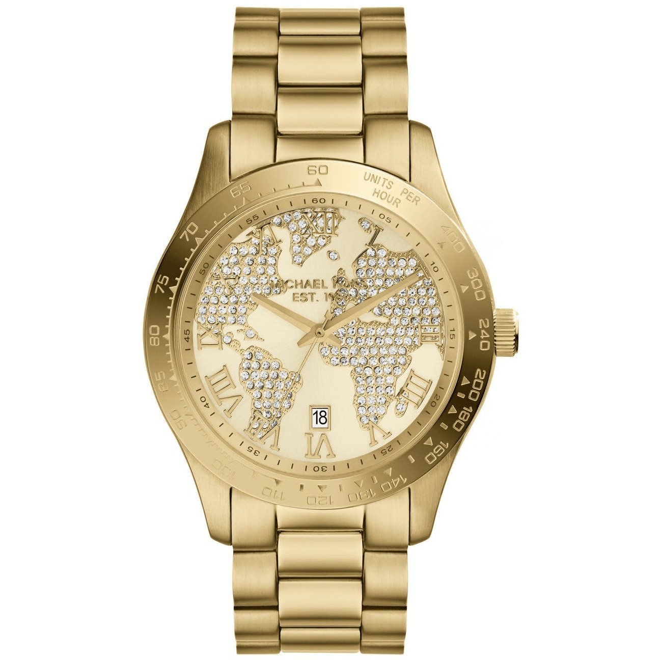 Michael Kors Ladies Watch Layton Gold Pave Dial MK5959 - Watches & Crystals