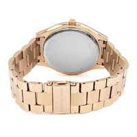 Thumbnail for Michael Kors Ladies Watch Slim Runway Rose Gold Dark Blue MK3494 - Watches & Crystals