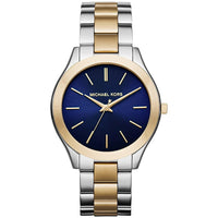 Thumbnail for Michael Kors Ladies Watch Slim Runway Two Tone Blue MK3479 - Watches & Crystals