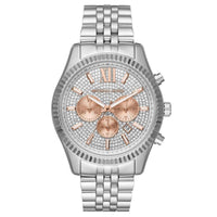 Thumbnail for Michael Kors Watch Lexington Chronograph Rose And Silver MK8515 - Watches & Crystals