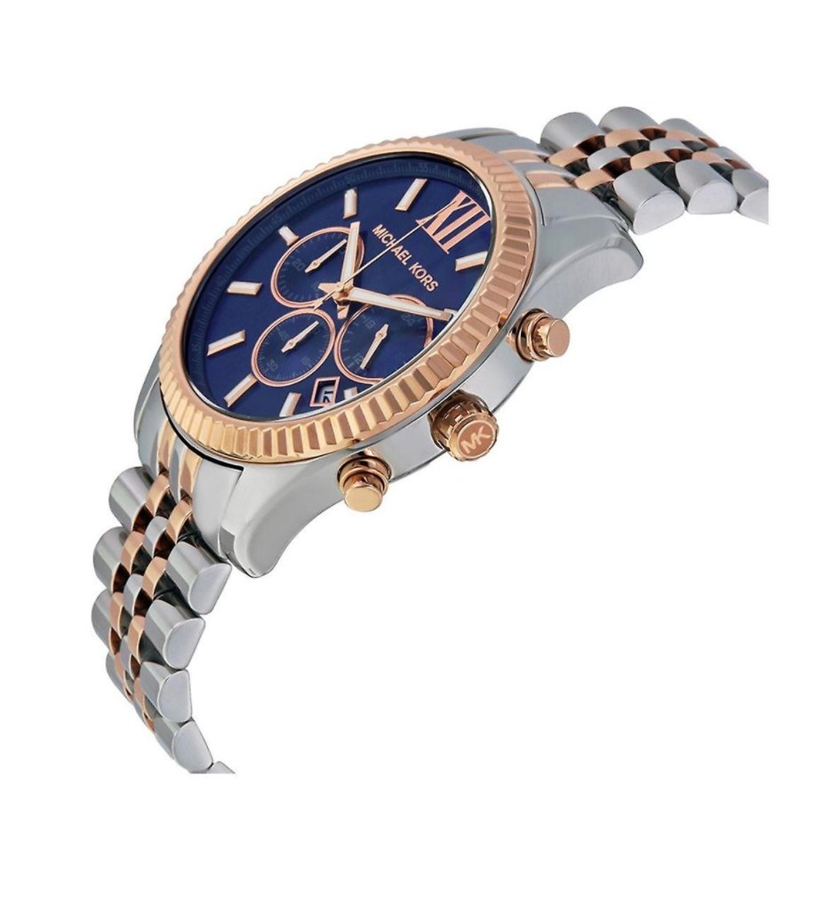 Michael Kors Watch Lexington Chronograph Two Tone Blue MK8412 - Watches & Crystals